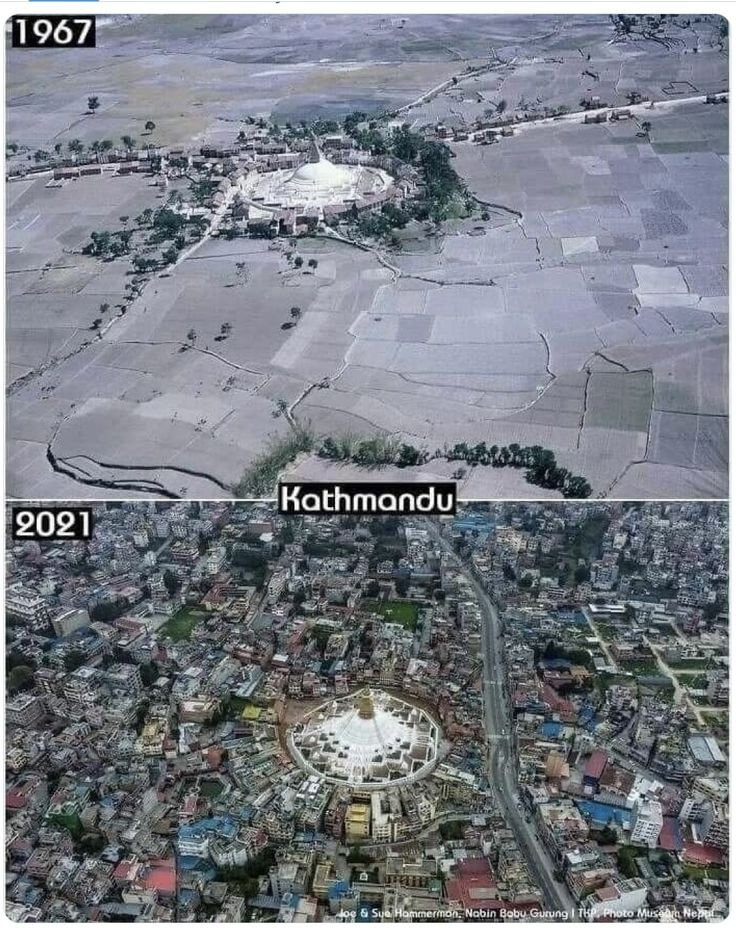 Katmandu, Nepal 1967 vs praegu