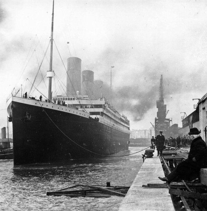 Titanicu sildumine Southamptonis 1912. aastal.