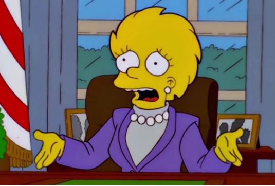 2000. aasta episoodis Bart to the Future saab Lisast USA president