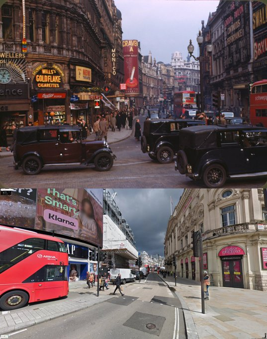 Piccadilly Circus, London, 1949–2021