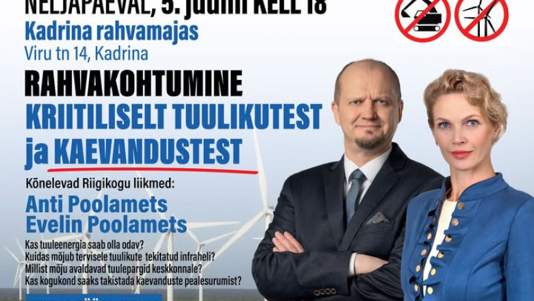 Rahvakohtumine “Kriitiliselt tuulikutest ja kaevandustest” Kadrina Rahvamajas