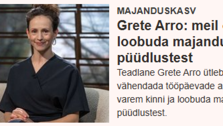 Haridus- ja keskkonnapsühh ütles nii: lähme metsa tagasi, kraanist tulev soe vesi ning elekter toas on üleliigne materialismi ihaldus!